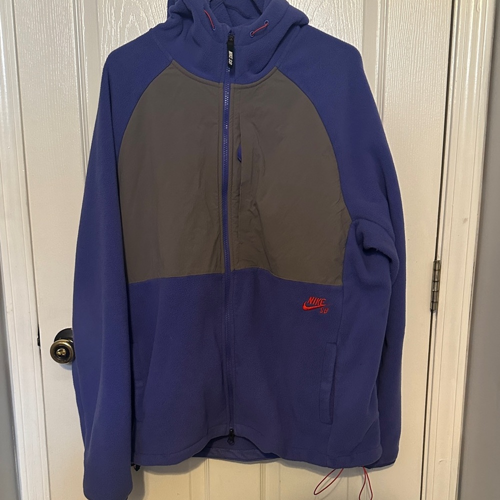 Nike Purple and Gray Fleece Jacket